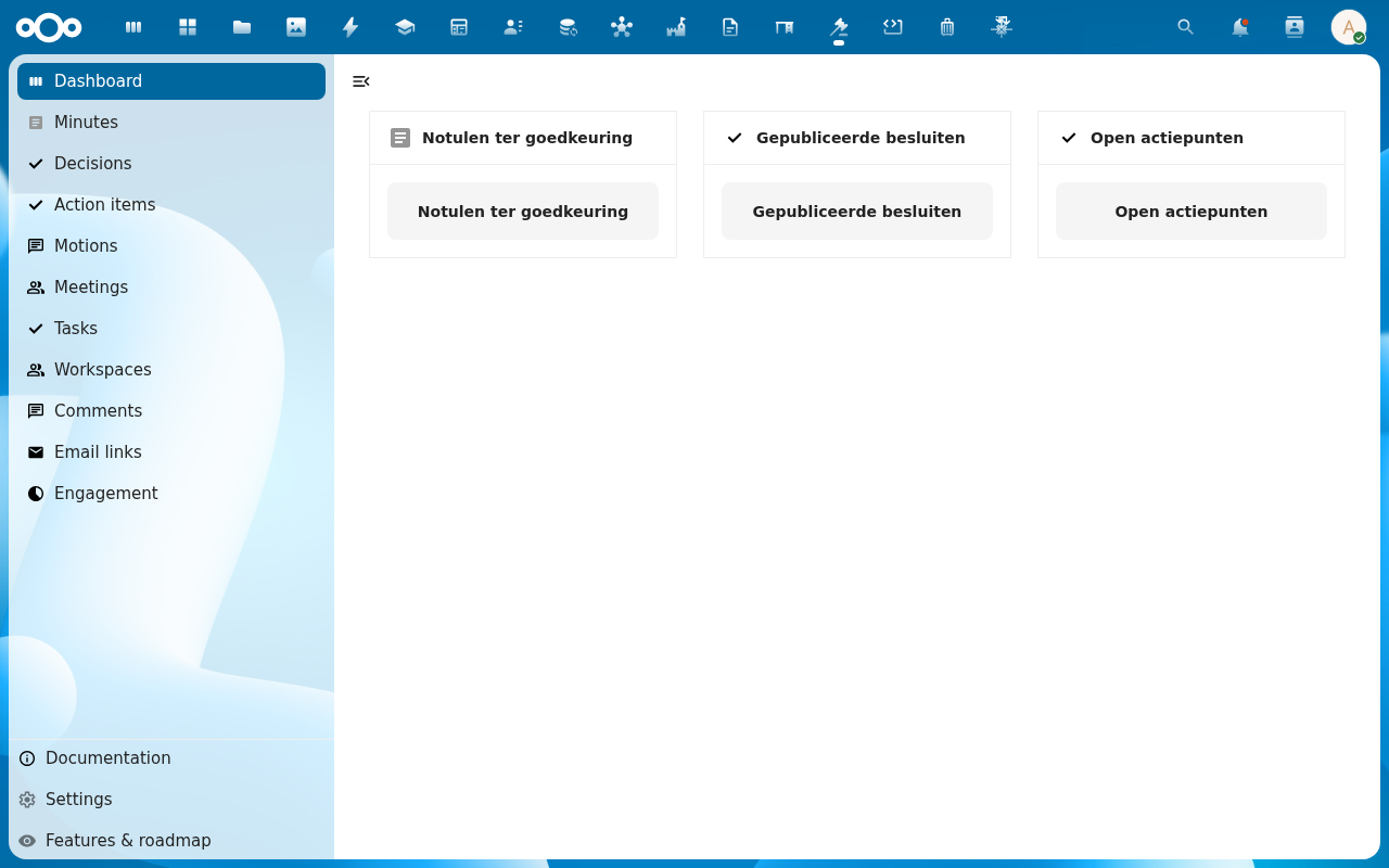 Decidesk navigation